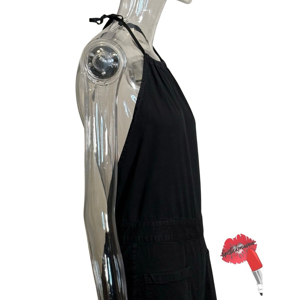 3x1 NYC Jumpsuit Small Black Halter Open Back Minimal Boho Y2K Denim - Picture 5 of 16